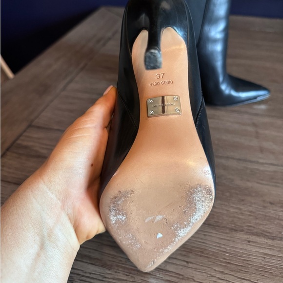 Michael Kors Collection Black Leather Pump Bootie - Picture 2 of 6